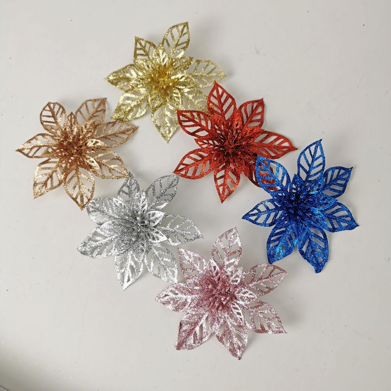 Navidad de polen de plástico cabeza de flor de simulación guirnaldas de caña accesorios de decoración de árboles festivos diseño de árbol de Navidad