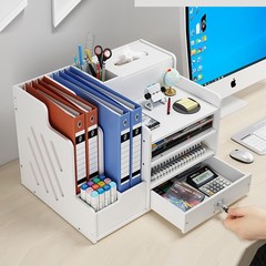Office document rack desk bookshelf multi-layer A4 file storage rack multifunctional data organization display stand bookend