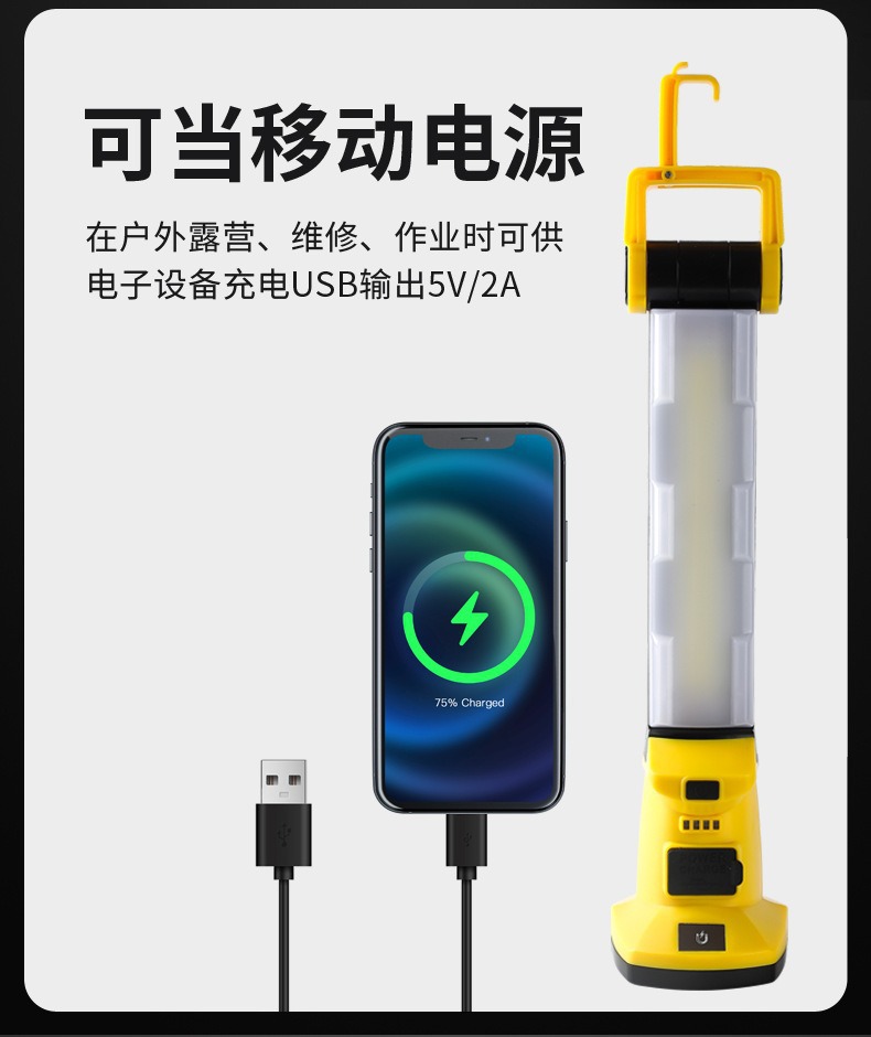 Led Lighting Auto Repair and Maintenance Lamp Portable Car Inspection Lamp Car Repair Strong Light Magnetic Charging Work Lamp