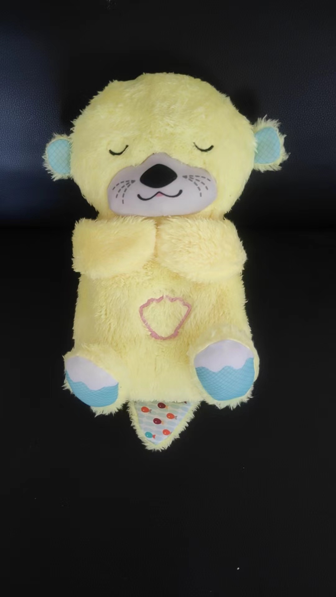 Respirando Oso Pequeña nutria Muñeca de peluche Bebé Consolando Acompañamiento Muñeca Apacigua Música Muñeca Educación temprana Regalo