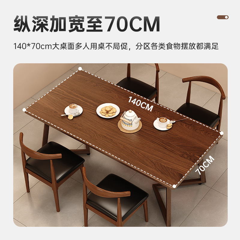 Mesa de comedor Restaurante de comida rápida comercial Mesas y sillas Combinación Taberna Rectángulo Mesa de comedor pequeña Restaurante Barbacoa Mesa de comedor