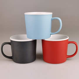 创意哑光彩色釉陶瓷马克杯印刷logo广告礼品赠品BDTC咖啡杯