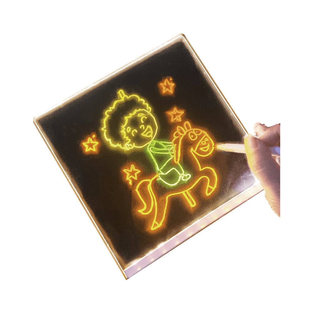 Tablero de dibujo infantil transfronterizo soporte de tablero de dibujo borrable DIY tablero de graffiti tablero de dibujo infantil tablero de escritura luminoso