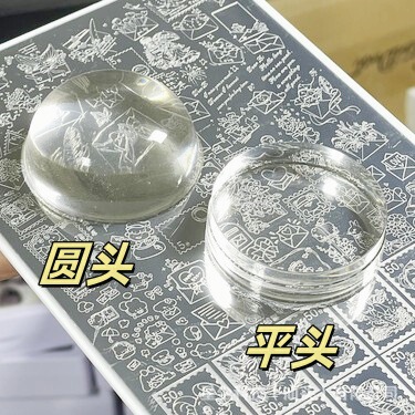 Transparent Silicone Stamp Replacement Head French Press-On Nail Art Stamp Tool Jelly Soft Silicone Stamping Tool