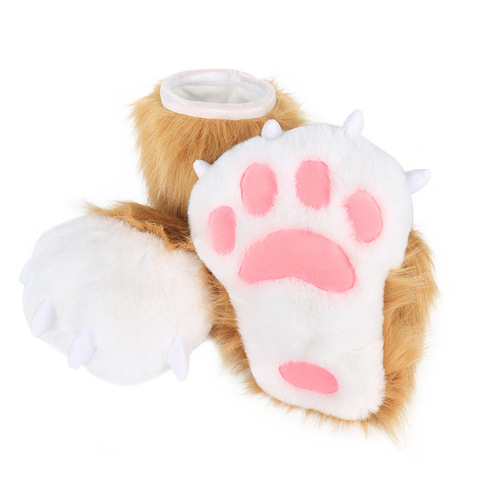 A drop-shipping fursuit, hand-made meat pads, plush animal paw socks, comic show role-play clothing accessories