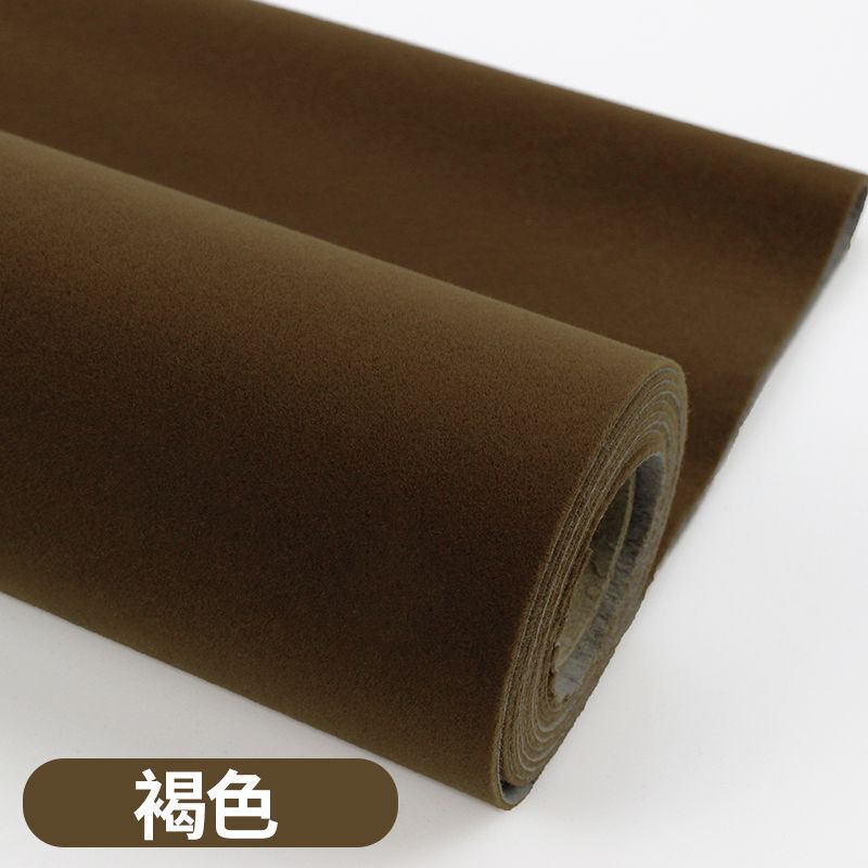 加厚背胶自粘绒布黑色加密不干胶植绒布料带胶柜台绒布黑绒布展示|undefined