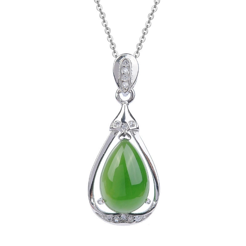 Очищенная яшма из старинного материала не jade, подвеска из белого нефрита, образец серебро 925, оптовая