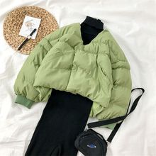 单/套装时尚女秋冬装新款面包服棉服加厚外套针织连衣裙两件套潮