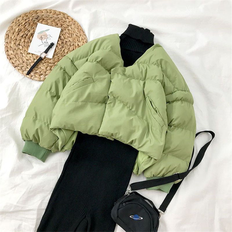 单/套装时尚女秋冬装新款面包服棉服加厚外套针织连衣裙两件套潮