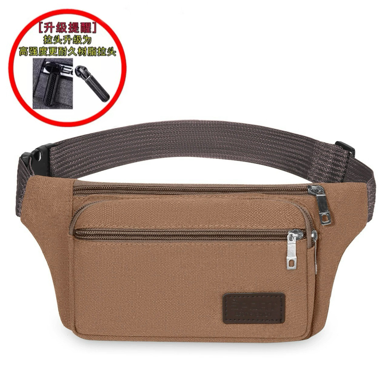 Riñonera de lona para hombre con bolsillo para teléfono, riñonera resistente para mujer, multifuncional, bandolera