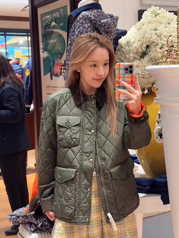 新五色RL拉夫小马经典老钱风工装菱格复古棉服夹克外套男女款防风|undefined