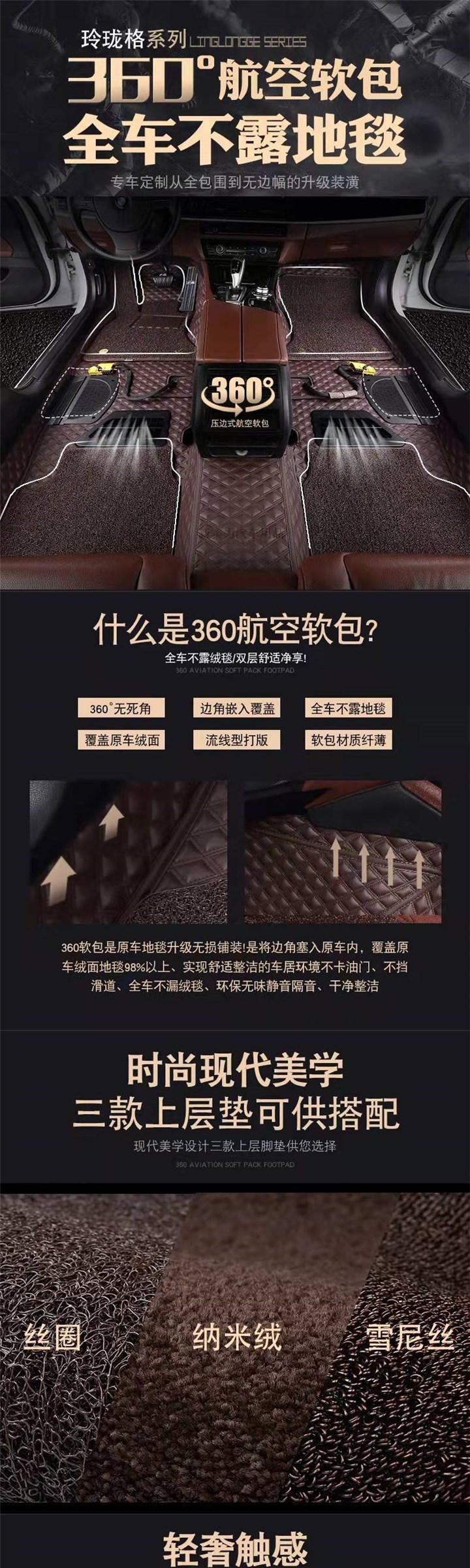 360 Aviation Soft-packed Floor Mats Are Specially Used for Baowo Cars BX5/bx7 Full-coverage Special Car to Create Embedded Floor Glue