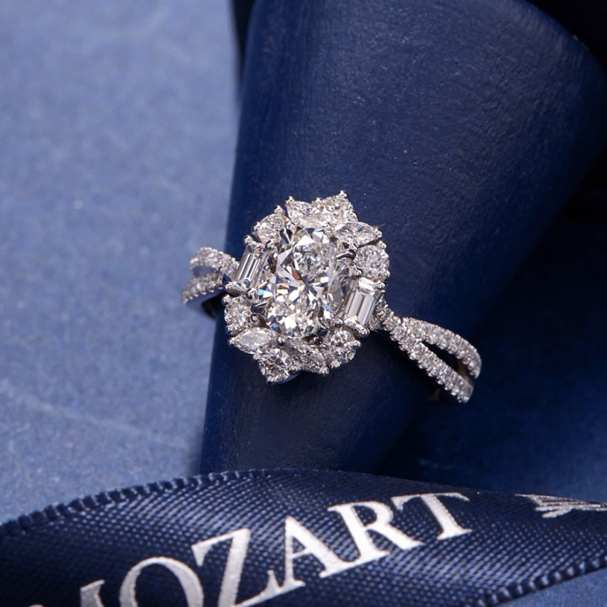 Nuovo anello di diamanti a forma di uovo di piccione con moissanite e rubino artificiale da 3 carati per donna, pietra preziosa di design di alta qualità_voghion.com