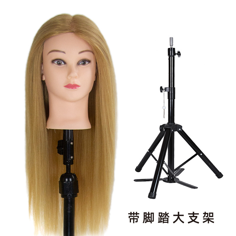 真发混丝无妆头模美发教学练习编盘发修剪吹造型公仔头化妆模特头|undefined