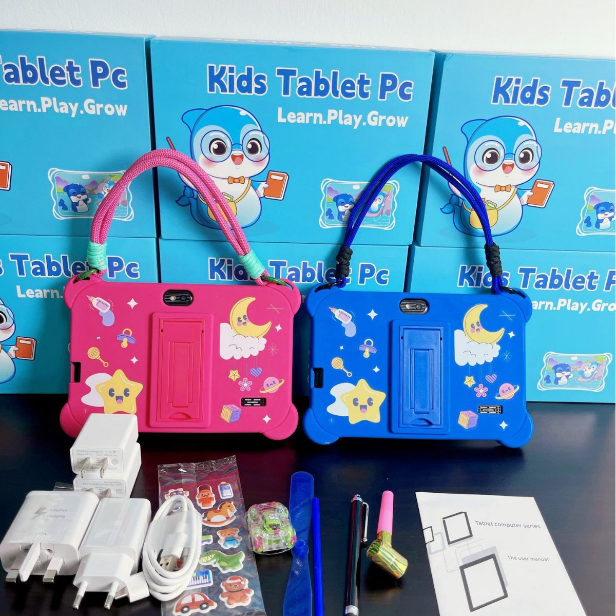 Customized New Kidsren's Learning Tablet Android Wifi Software Download Game Aida Cross-Border Export