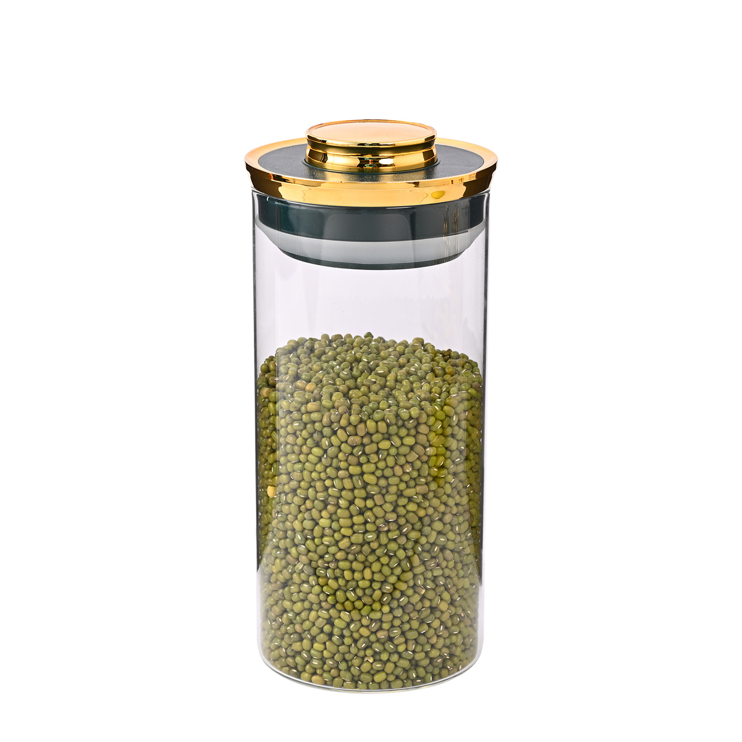 Lujo ligero hoja de ginkgo hogar alimentos té vidrio sellado tarro cocina a prueba de humedad productos secos grano sellado tarro