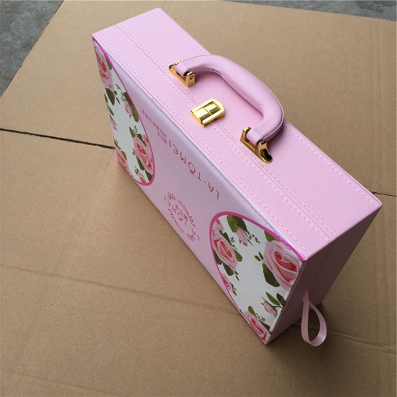 厂家生产/皮质化妆品套盒 皮质补品包装盒  皮质交房资料箱喜糖盒