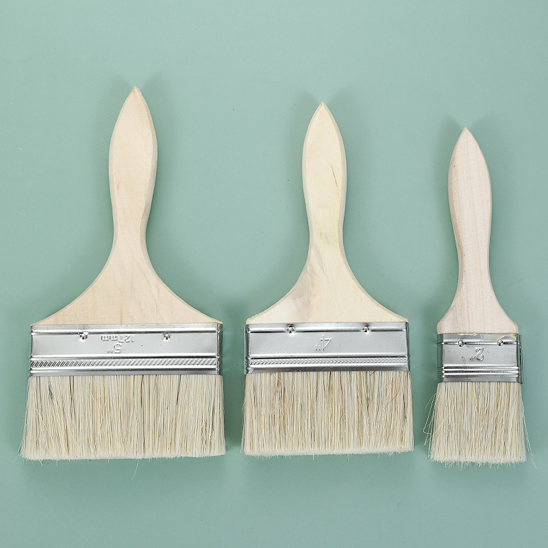 Fábrica al por mayor cepillo de pintura cepillo de cerdas de imitación herramienta de pintura cepillo de barbacoa cepillo de madera Linyi hardware