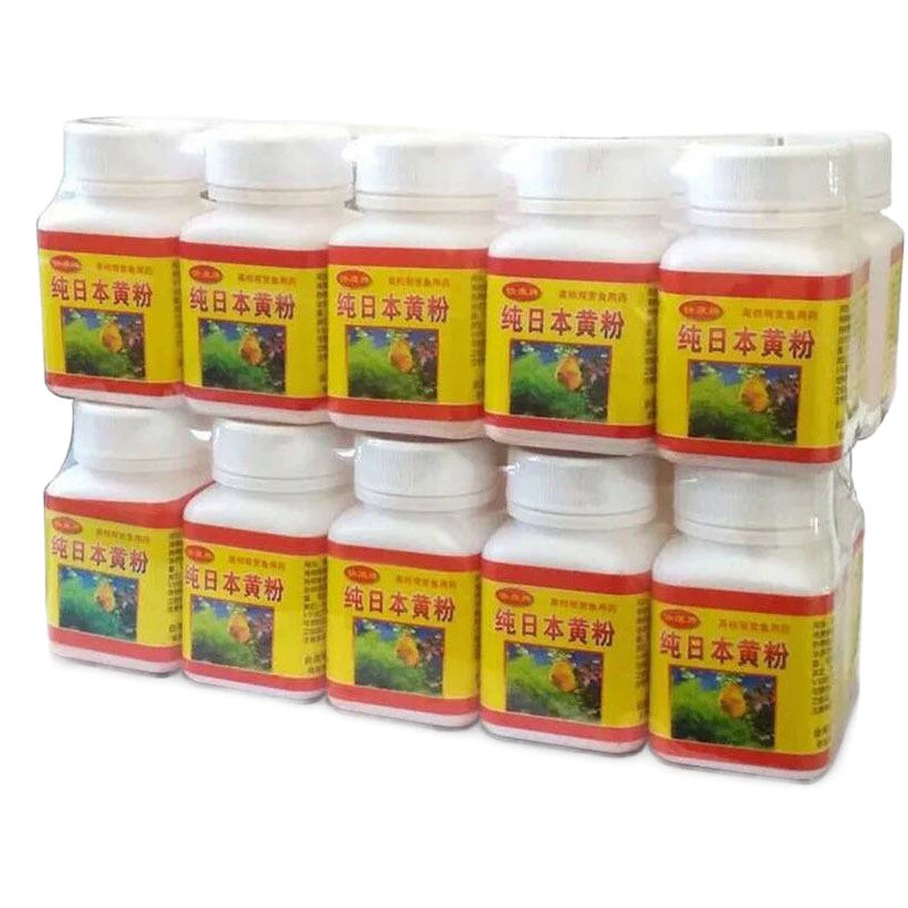 Японский желтый порошок, белые пятна, вращающийся хвост, желтый порошок, принадлежности для аквариума, декоративная рыба, специальная медицина, праздник, формово-желтый порошок