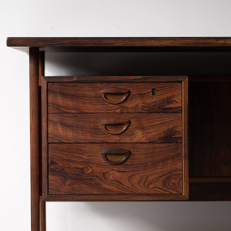 Danish All Solid Wood Desk Desk Desk Executive Black Walnut Burmese Teak Danish All Solid Wood Desk Desk Desk Executive Black Walnut Burmese Teak