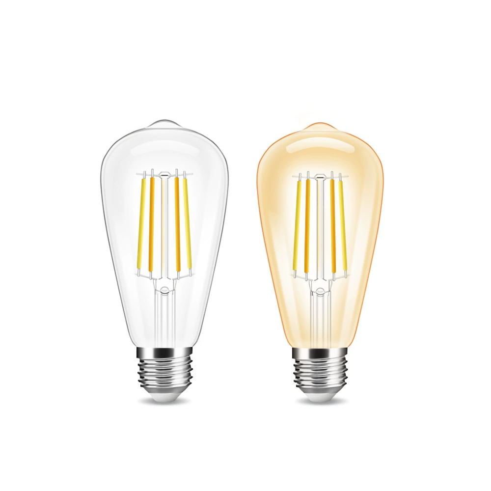Geller ZigBee3.0 умная LED-нить лампа стеклянная ретро 7Вт может регулироваться тёплый и тёплый белый - лампа для гостиной ST64