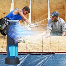 为户外工作者设计 一键开启喷雾风雾双冷却风扇 摆脱档位繁琐 专