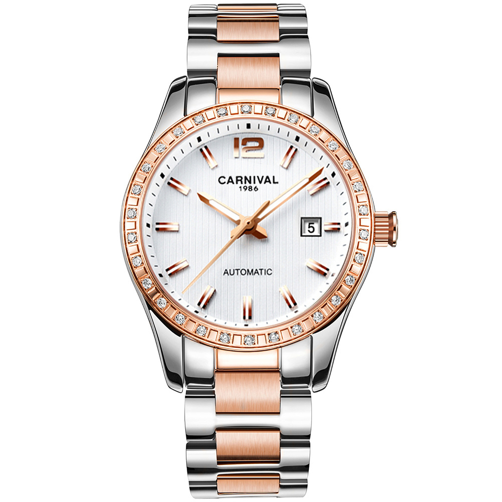 CARNIVAL carnival factory wholesale automatic mechanical women's watch fashion trend ladies watch design and processing