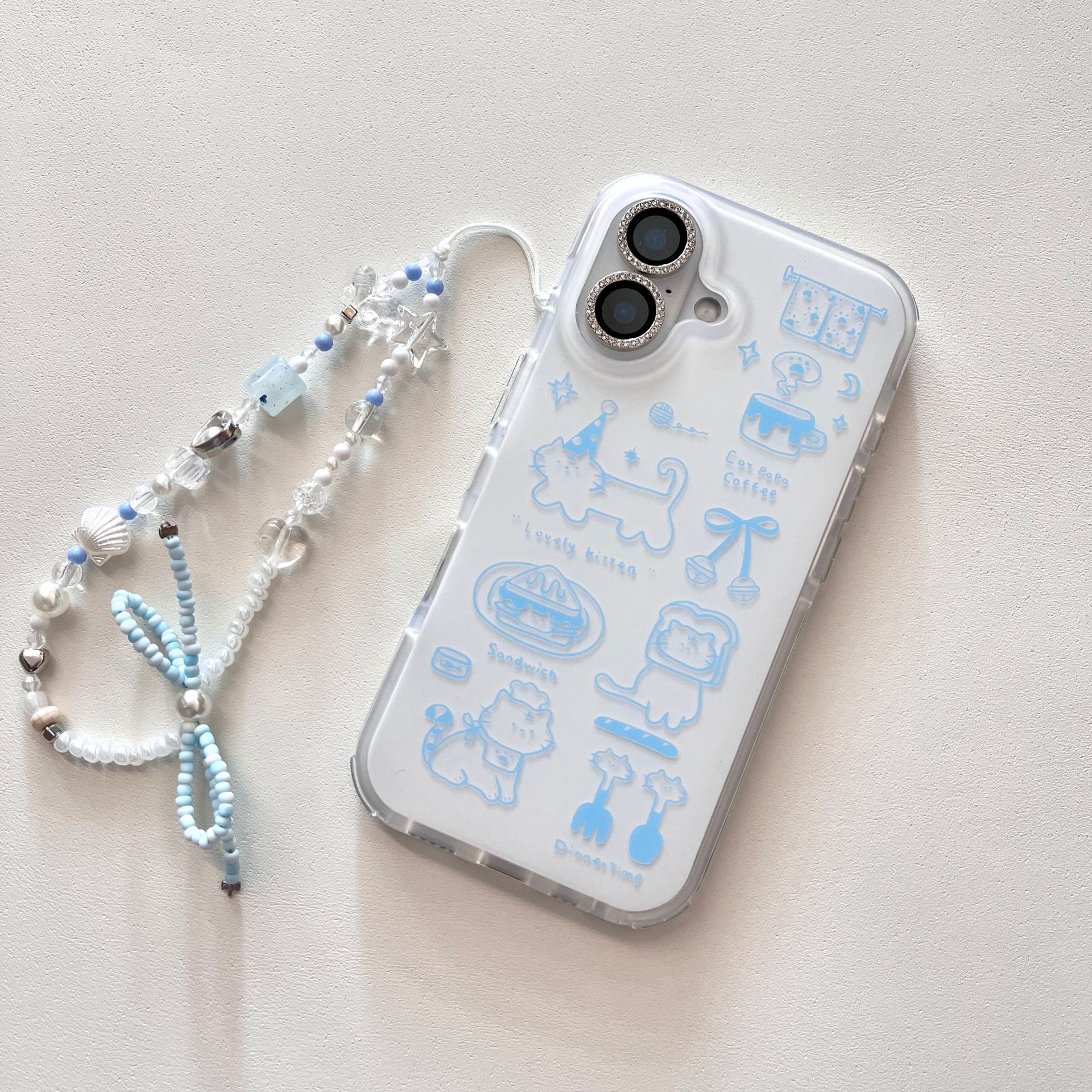 Línea simple pan gato para Apple 16ProMax funda para teléfono 15Pro fresco 14/13 nuevo 15PM