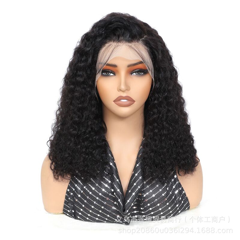 Real Hair Cross-Border Human Hair Transparent Lace Wig Human Hair13X4 Lace Front Wigs