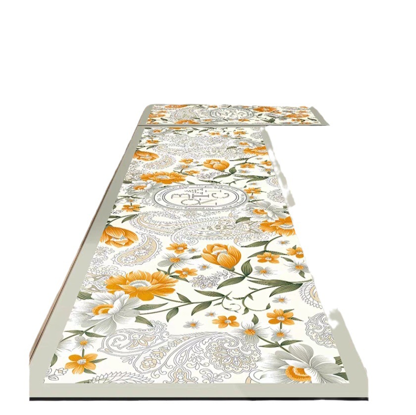Cocina de estilo americano impermeable a prueba de aceite antideslizante resistente a las manchas alfombra de piso hogar lavable alfombra de cuero alfombra de la puerta