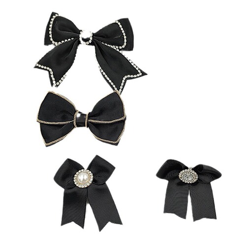Small French-style bow hole shoe buckle handmade DIY shoe accessories decoration woven ribbon fabric garden shoes matching