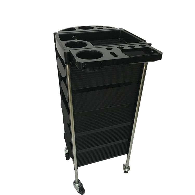 雅诚美发五层工具车移动式手推车带风筒座染发碗面盖