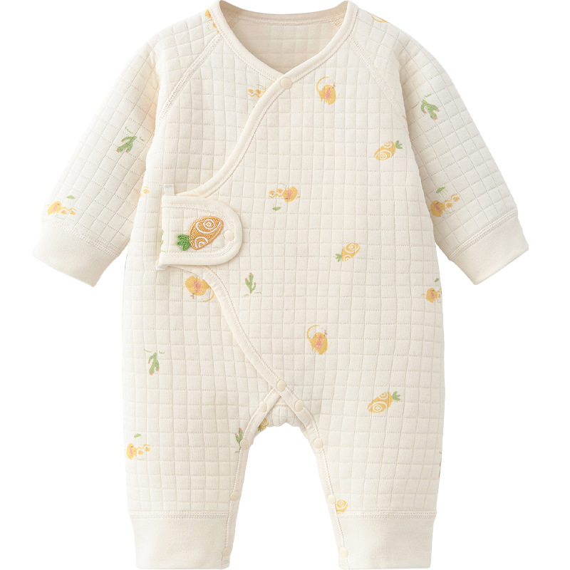 Primavera, otoño, invierno, ropa para bebés recién nacidos, calentamiento, algodón intercalado, monje de marzo, ropa de base, bata de nacimiento, bata