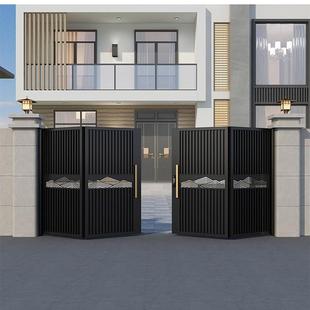 Aluminum Art Villa Courtyard Gate Stainless Steel Electric Gate Rural Yard Gate Iron Gate Fence Gate Entrance Garden Gate