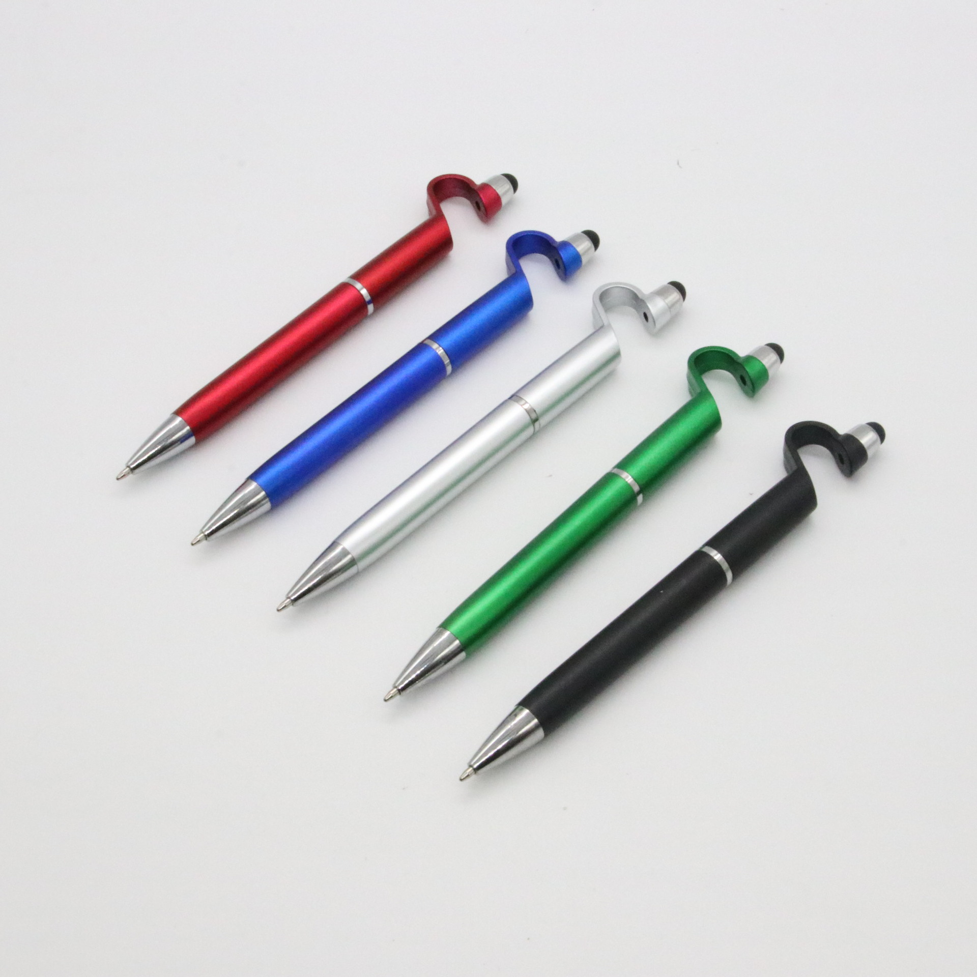 Plástico tres en uno multifuncional bolígrafo teléfono móvil titular pluma pantalla táctil pluma Impresión logotipo transfronterizo pluma aceite