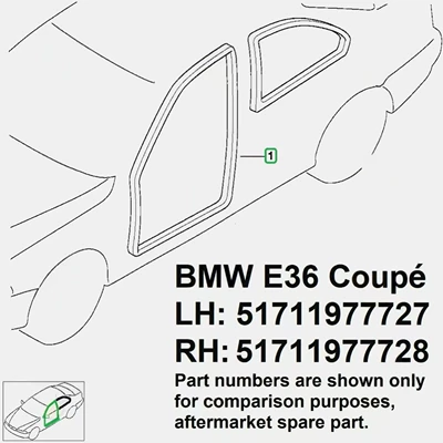 Frame 51711977727 51711977728 Sealing – Vehicle Sealing Strip