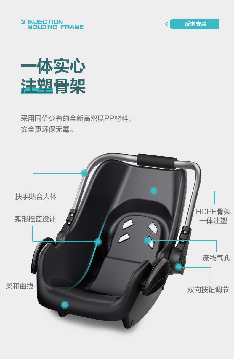 Derive Baby Basket Child Safety Seat Car Newborn Baby Sleeping Basket Car Portable Cradle
