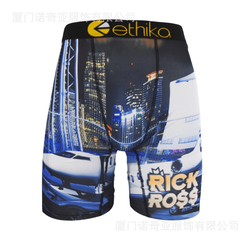 1163 Cross-Border Breathable Men's Underwear 3D Printed Sports Breathable Etc Ice Silk Tight Flat Corner Underwear for Men 1163 Cross-Border Breathable Men's Underwear 3D Printed Sports Breathable Etc Ice Silk Tight Flat Corner Underwear for Men