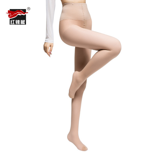 Red pepper double-layer stockings bare legs artifact women's natural naked feeling leggings autumn and winter thickened outer pantyhose