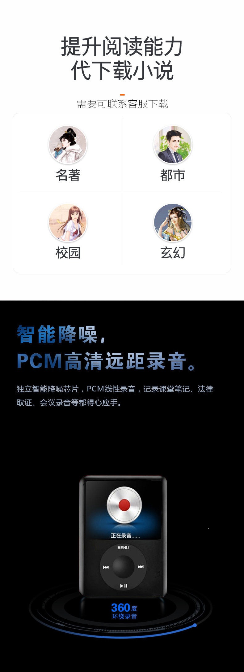 MP4 for students, MP5 small size for high school students to read novels and listen to music, MP3 portable player 128G Bluetooth P3 student version