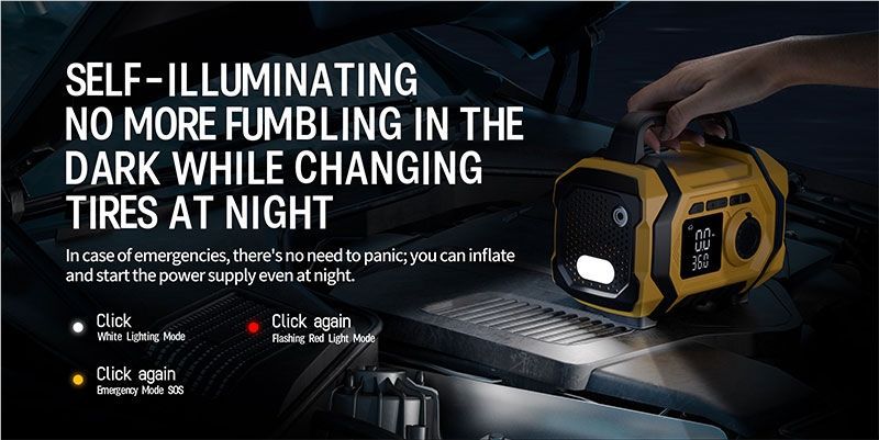 Emergency Start-Up Power Supply, Strong Start-Up Generator, Large-Capacity Vehicle-Mounted All-In-One Unit, Emergency Ignition, Power Supply, and Air Pump