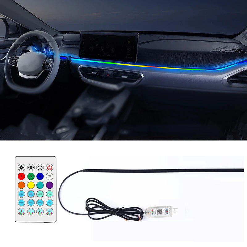 Transfronterizo exclusivo coche mágico color modificado LED acrílico faro USB instalación libre de agua Lámpara decorativa