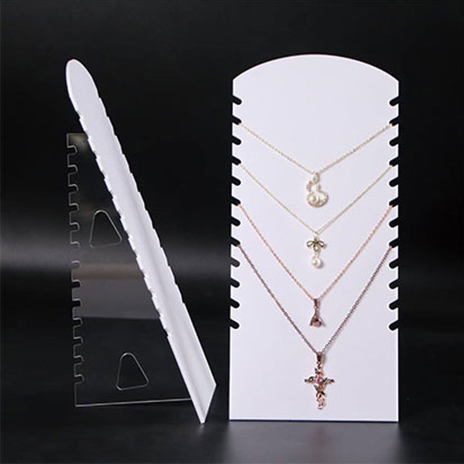 新款亚克力首饰收纳架子桌面项链吊坠家用陈列饰品展示板可拆卸