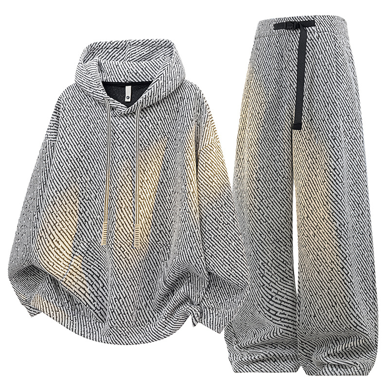 Trajes deportivos casuales transfronterizos de alta gama para hombres primavera y otoño 2026 nuevos camisetas encapuchadas para hombres un conjunto completo