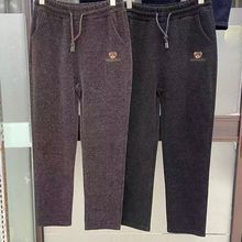 厂家批发金貂绒小脚裤黑色高端女裤秋冬加绒裤子女休闲裤中老年裤