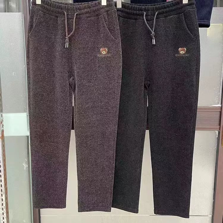 Производители оптовые золотые норковые бархатные брюки черные высококачественные женские брюки осень-зима бархатные брюки дети повседневные брюки среднего и пожилого возраста брюки