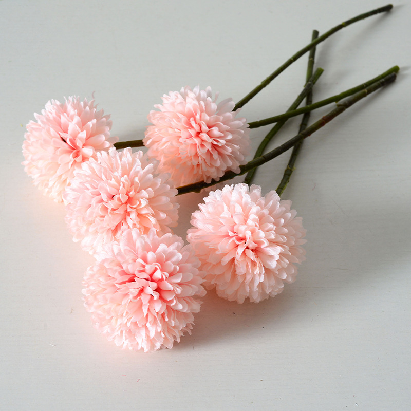 Otoño de una sola cabeza flor artificial diente de león bola crisantemo flor artificial hogar sala de estar decoración boda estudio accesorios al por mayor