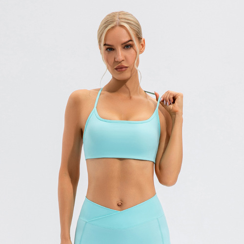 2024 Women's Nudist Sports Bra with Shock Absorption and Anti-Sag Running Yoga Top with Beautiful Back Muscle Top