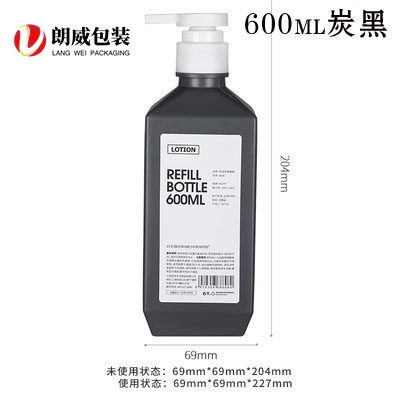 HDPE botella de espuma cuadrada desinfectante de manos botella de gel de ducha botella cosmética botella de espuma de limpieza