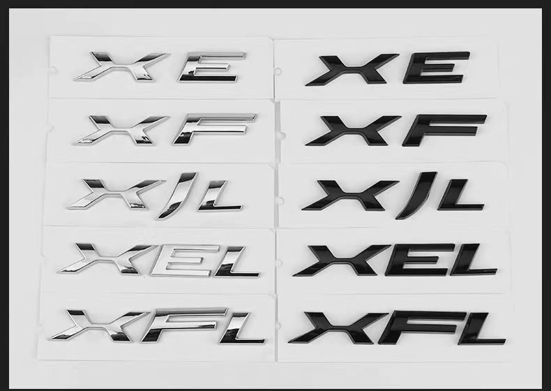 Jaguar XEL car stickers, XFL rear emblem, XJL lettering, 20T rear badge, 25T modification, 30T car emblem, 35T/V6V8 engine displacement